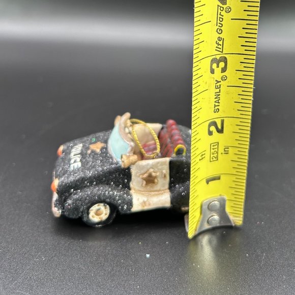 Old School Police Car Open Top Christmas Tree Ornament Holiday Decoration - Picture 9 of 10